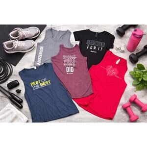 Lot of 5 Women’s Workout Tanks & Tees | Size Medium | Jazzerise Fitness Tops